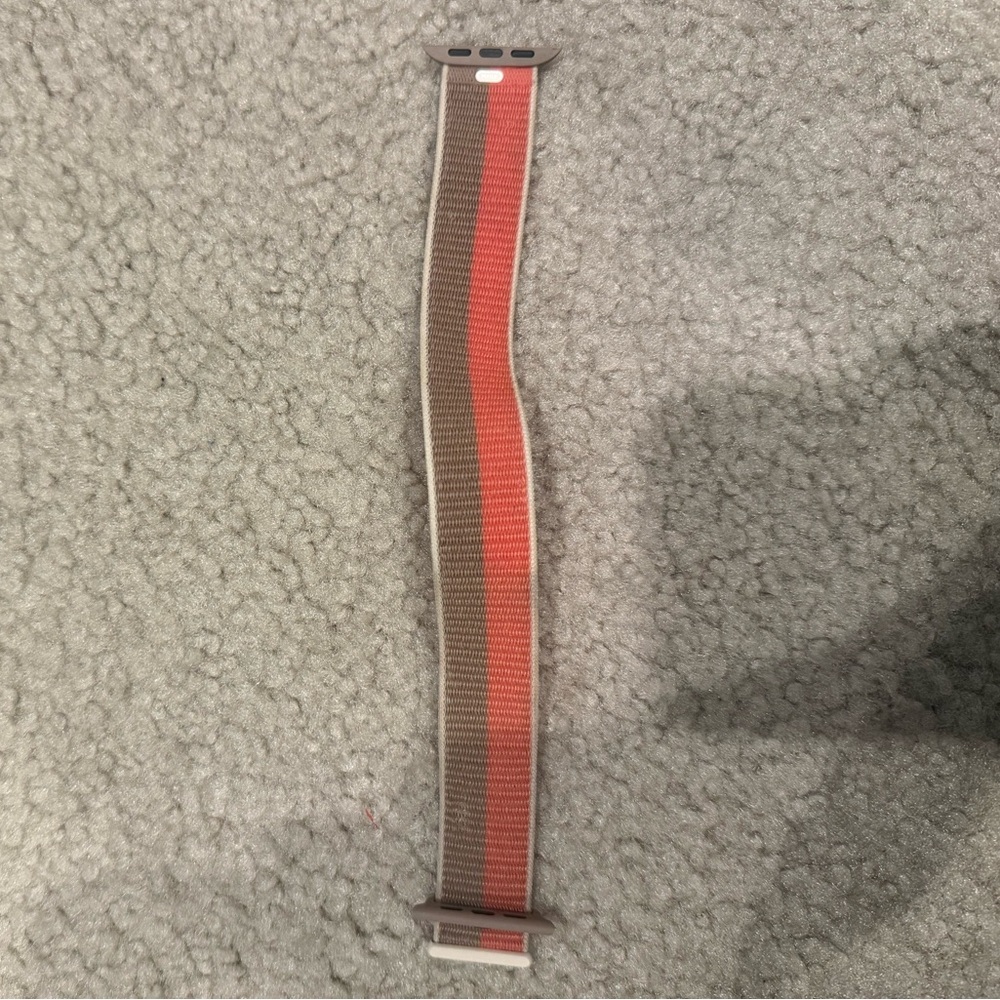 Apple Watch Band in Red and Brown Velcro
